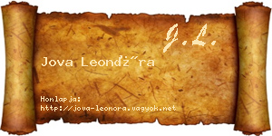 Jova Leonóra névjegykártya